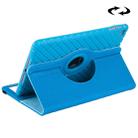 Denim Texture Horizontal Flip Solid Color Leather Case with 360 Degrees Rotation Holder & Card Slots & Wallet for iPad mini 4(Blue) - 1
