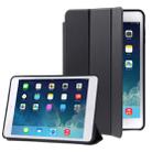 3-folding Naturally Treated Leather Smart Case with Sleep / Wake-up Function & Holder for iPad mini / mini 2 Retina(Black) - 1