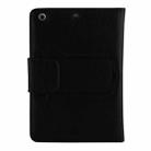 For iPad mini 4 / mini 3 / mini 2 / mini Detachable Bluetooth Keyboard and Leather Tablet Case with Holder(Black) - 3