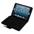 For iPad mini 4 / mini 3 / mini 2 / mini Detachable Bluetooth Keyboard and Leather Tablet Case with Holder(Black) - 4
