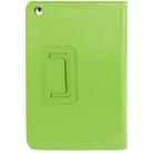 2-fold Litchi Texture Flip Leather Case with Holder Function for iPad mini 1 / 2 / 3(Green) - 3