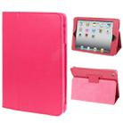 2-fold Litchi Texture Flip Leather Case with Holder Function for iPad mini 1 / 2 / 3(Magenta) - 1