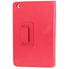 2-fold Litchi Texture Flip Leather Case with Holder Function for iPad mini 1 / 2 / 3(Magenta) - 3