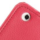 2-fold Litchi Texture Flip Leather Case with Holder Function for iPad mini 1 / 2 / 3(Magenta) - 5