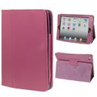 2-fold Litchi Texture Flip Leather Case with Holder Function for iPad mini 1 / 2 / 3(Purple) - 1