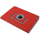 Lichee Texture 360 Degree Rotation Leather Case with Sleep / Wake-up Function & 4 Gear Holder for iPad mini 1 / 2 / 3 (Red) - 5