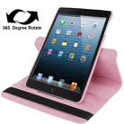 360 Degree Rotation Leather Case with Holder for iPad mini 1 / 2 / 3 (Pink) - 1