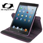 360 Degree Rotation Leather Case with Holder for iPad mini 1 / 2 / 3 (Purple) - 1
