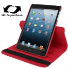 360 Degree Rotation Leather Case with Holder for iPad mini 1 / 2 / 3 (Red) - 1