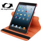 360 Degree Rotation Leather Case with Holder for iPad mini 1 / 2 / 3 (Orange) - 1