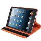 360 Degree Rotation Leather Case with Holder for iPad mini 1 / 2 / 3 (Orange) - 3
