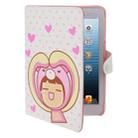 Puppy Red Series Lovely Girls Pattern Magnetic Horizontal Flip Leather Case with Holder for iPad mini 1 / 2 / 3 - 1