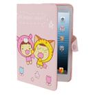 Puppy Red Series Fighting Girls Pattern Magnetic Horizontal Flip Leather Case with Holder for iPad mini 1 / 2 / 3 - 1