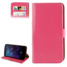 Crazy Horse Texture Leather Case with Credit Card Slot & Holder for  Google Nexus 5 (Magenta) - 1