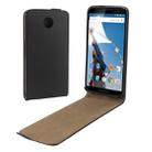 Vertical Flip Magnetic Button Leather Case for Google Nexus 6 - 1