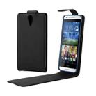 Vertical Flip Magnetic Snap Leather Case for HTC Desire 620(Black) - 1