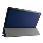 Custer Texture Horizontal Flip Leather Case with 3-folding Holder for ASUS ZenPad 10 / Z300(Dark Blue) - 1