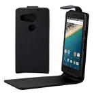 Vertical Flip Magnetic Buckle PU Leather Case for Google Nexus 5X(Black) - 1