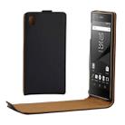 Khaki Lining Vertical Flip Magnetic Buckle PU Leather Case for Sony Xperia Z5 / E6603 / E6653 / E6633 / E6683(Black) - 1