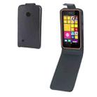 Vertical Flip Leather Case for Nokia Lumia 530(Black) - 1
