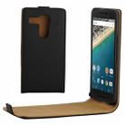 Khaki Lining Vertical Flip Magnetic Buckle PU Leather Case for Google Nexus 5X(Black) - 1