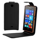 Vertical Flip Magnetic Button Leather Case for Microsoft Lumia 430(Black) - 1