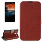 Crazy Horse Texture Horizontal Flip Magnetic Buckle Leather Case with Holder for Lenovo A850+(Brown) - 1