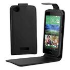 Vertical Flip Solid Color Leather Case for HTC Desire 320(Black) - 1