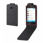 Vertical Flip Leather Case for Nokia X(Black) - 1