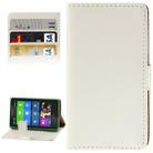 Crazy Horse Texture Flip Leather Case with Credit Card Slots & Holder for Nokia X (White) - 1