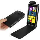 Pure Color Vertical Flip Leather Case for Nokia Lumia 925 (Black) - 1