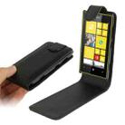 Pure Color Vertical Flip Leather Case for Nokia Lumia 520(Black) - 1