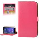 Horizontal Flip Leather Magnetic Buckle Case for Sony Xperia Z2 / L50w (Magenta) - 1