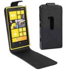 Vertical Flip Leather Case for Nokia Lumia 920 (Black) - 1