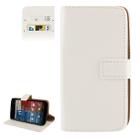 Crazy Horse Texture Leather Case with Credit Card Slot & Holder for Motorola Moto X / Nexus X / X Phone (White) - 1