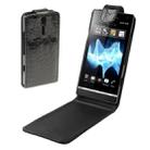 High Quality Crocodile Texture Leather Case for Sony Xperia S / LT26i(Black) - 1