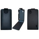 Pure Color Vertical Flip Soft Leather Case for LG Nexus 4 / E960(Black) - 1