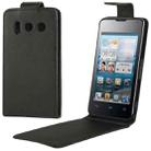 Vertical Flip Leather Case for Huawei Y300 (Black) - 1