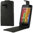 Vertical Flip Leather Case for MOTO G (Black) - 1