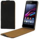 High Quality Vertical Flip Leather Case for Sony Xperia Z1 mini / M51w / D5503 / Xperia Z1 Compact (Black) - 1