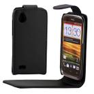 Vertical Flip Leather Case for HTC Desire V / T328W(Black) - 1
