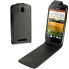 High Quality Pure Color Leather Case for HTC One SV (Black) - 1