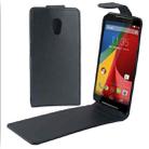 Vertical Flip Magnetic Snap Leather Case for Motorola Moto G (2nd Gen.) / XT1063 / XT1068 / XT1069(Black) - 1