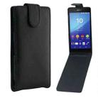 Vertical Flip Magnetic Snap Leather Case for Sony Xperia Z3 / D6653(Black) - 1