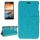 Crazy Horse Texture Horizontal Flip Leather Case with Holder for  Lenovo S898T /  S898T+(Blue) - 1