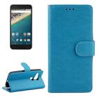 Crazy Horse Texture Horizontal Flip Leather Case with Holder & Card Slots & Wallet & Photo Frame for Google Nexus 5X(Blue) - 1