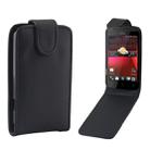 For HTC Desire 200 Vertical Flip Magnetic Snap Leather Case(Black) - 1