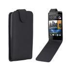 For HTC Desire 500 / 506e Vertical Flip Magnetic Snap Leather Case(Black) - 1