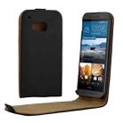 For HTC One M9 Vertical Flip Magnetic Button Leather Case - 1