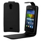 Nappa Texture Vertical Flip Magnetic Snap Leather Case for Huawei Y360(Black) - 1